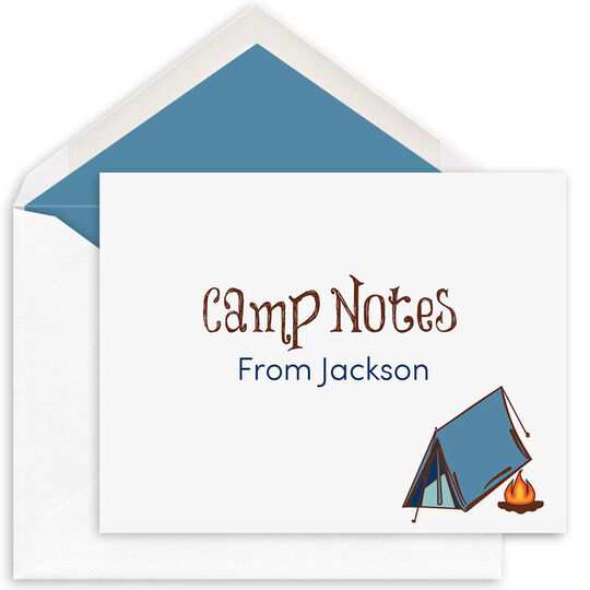 Tent Camp Folded Note Cards